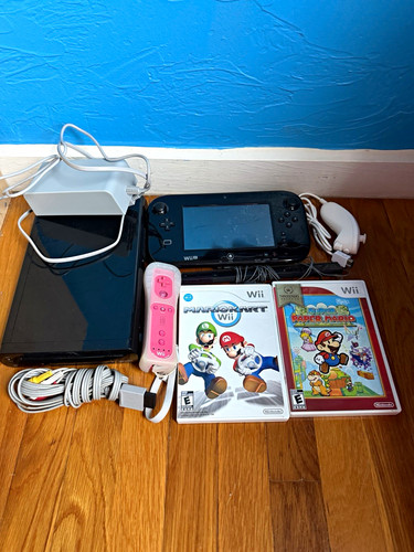 Nintendo wii black - black, console